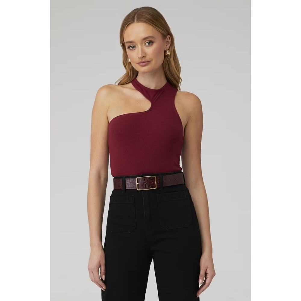 NWT ASTR X Fashionpass Valley Bodysuit Burgundy Cut Out Shell Party Size M